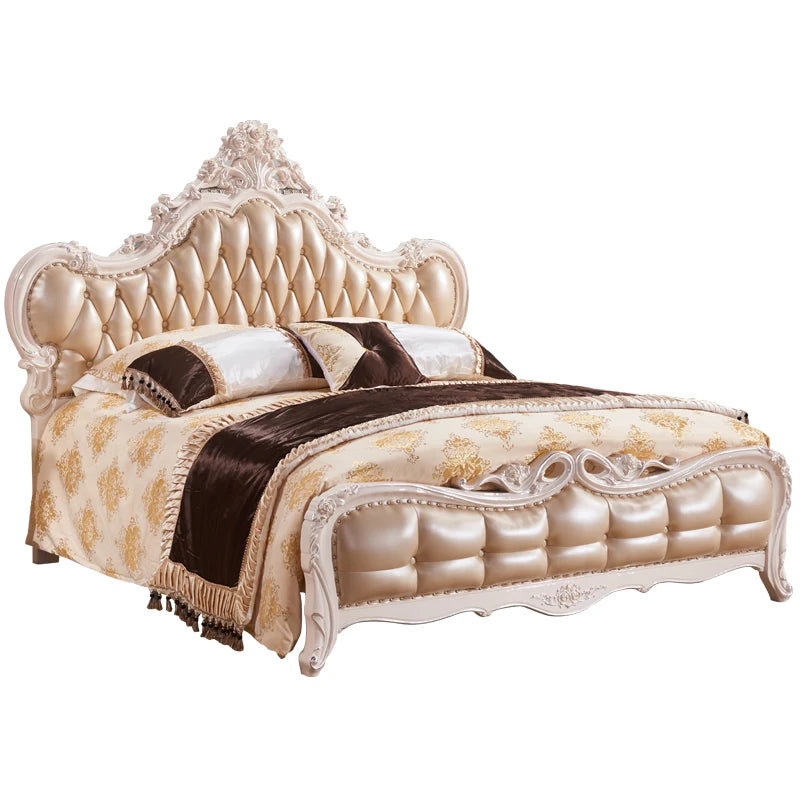 American Double Bed Modern Design Romantic Comfortable Unusual Queen Bed Square Frame Princess Letto Matrimoniale Home...