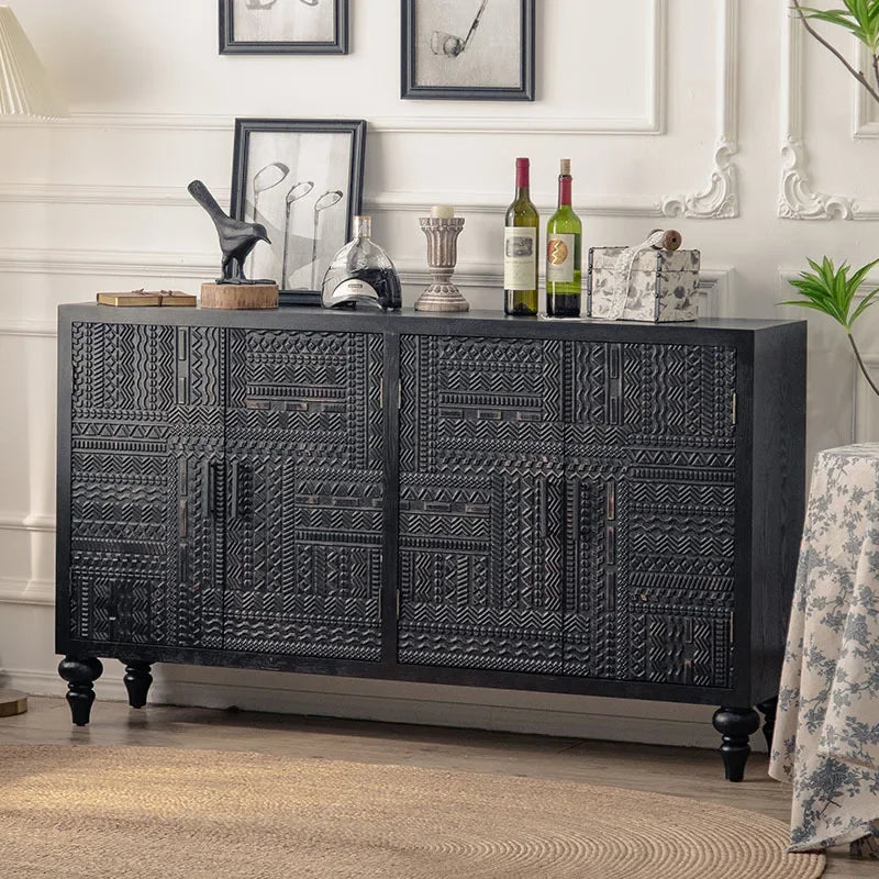 Open Buffet Solid Wood Sideboards Living Room Dresser Closets Luxury Display Cabinet Entrance Credenza Dining Room...