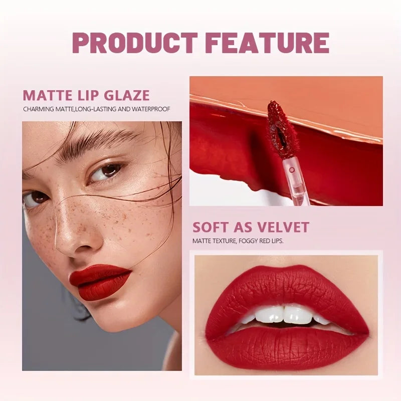 Velvet Matte Liquid Lipstick, Lightweight Thin-as-Fog Texture, Long Lasting Waterproof Lip Makeup Gift for Women |...