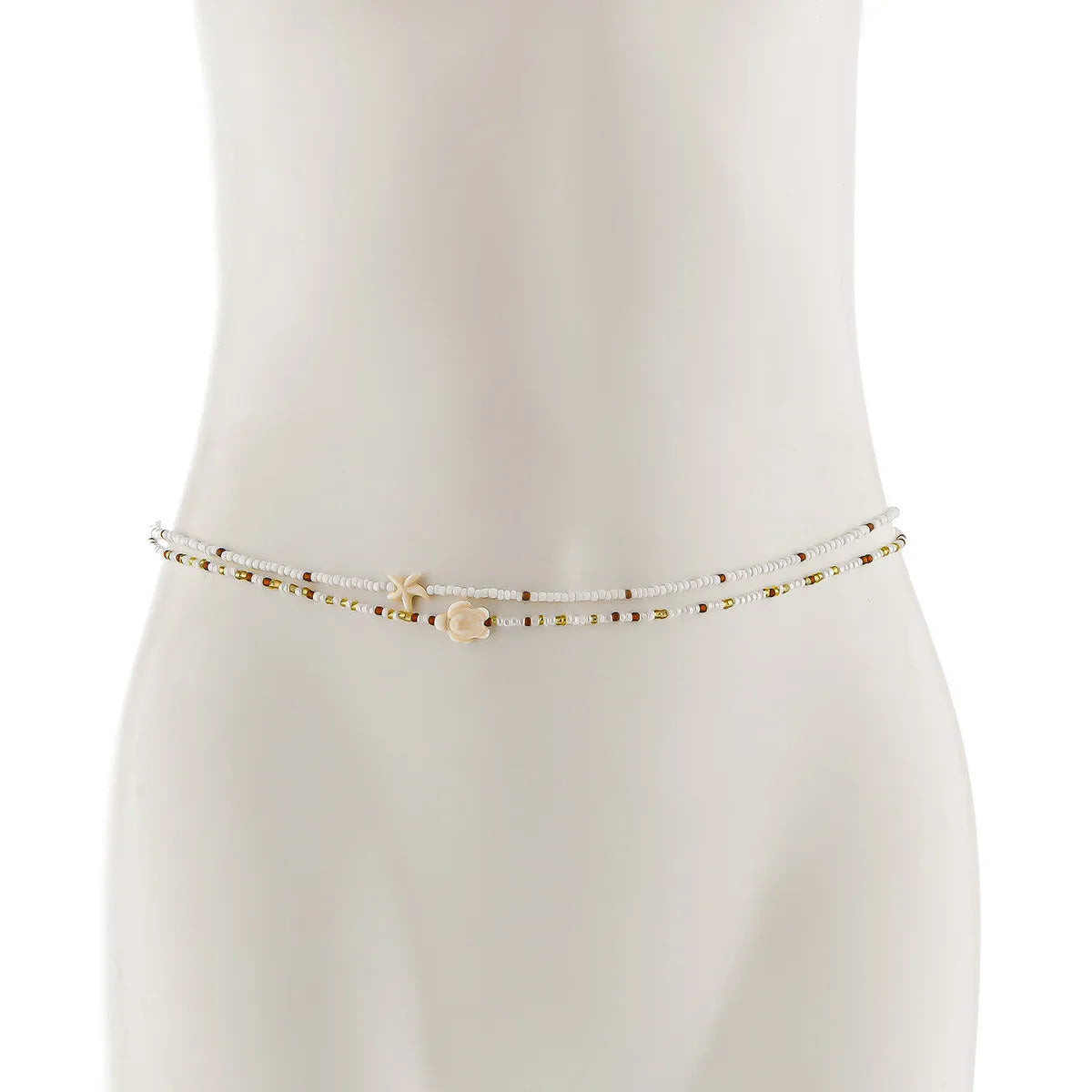 Bohemia Beaded Elasticity Waist Belly Chain Starfish Pendant For Women Fashion Summer Beach Waistband Bikini Beads...