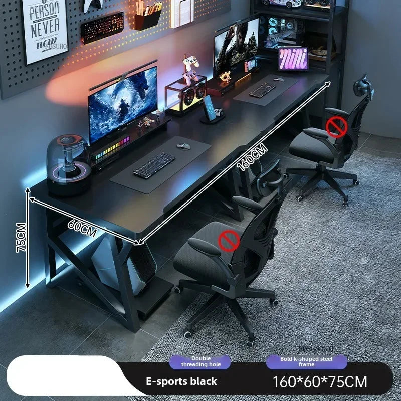 Modern Double Computer Desks Home Desktop E-sports Gaming Table Bedroom Simple Desk Student Study Tables Office Furniture EE Z - Kimlud