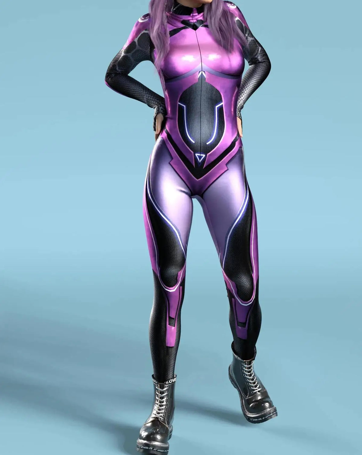 Women Cyber Armor 3D Printing Bodysuit Halloween Carnival Punk Cosplay Zentai Suit Festival Jumpsuit Party Morphsuit Rave Outfit - Kimlud