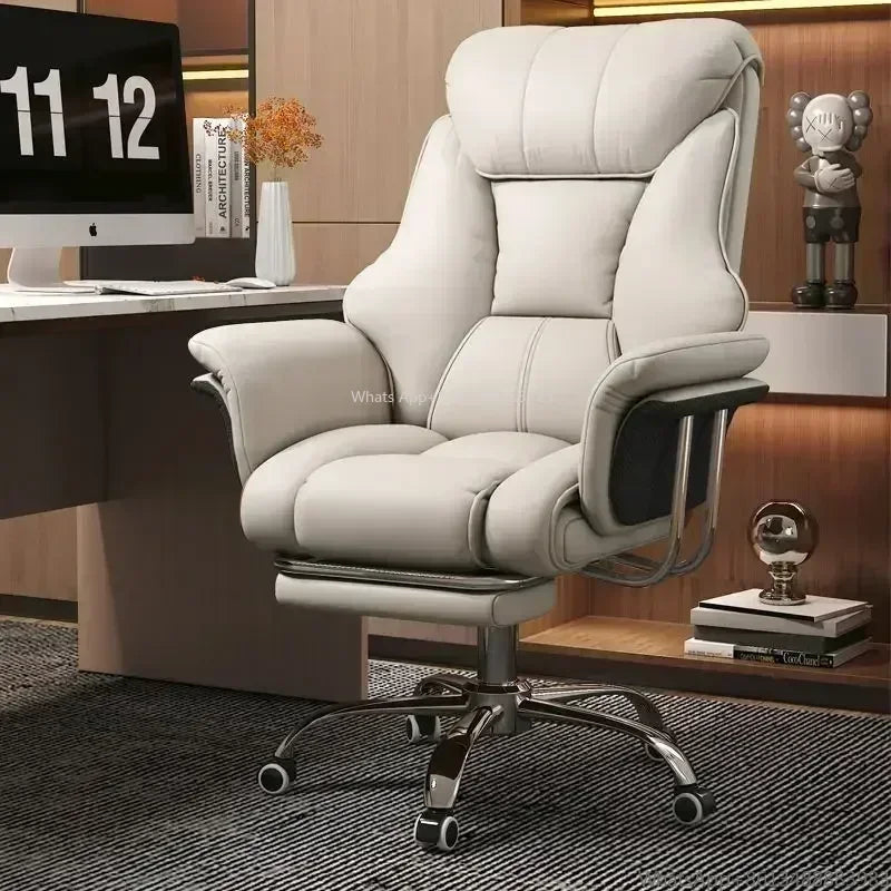 Office Chair Boss Chair, Home Office Computer Comfortable Sofa, Study Room Can Lay Down and Rotate Gaming Chair | Kimlud...