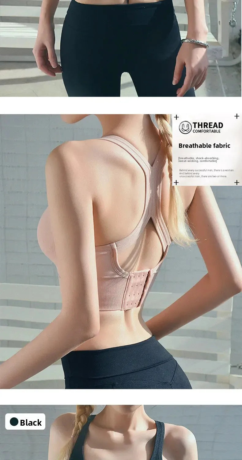 High Quality Sexy Adjustable Wireless Supportive Comfortable Bra New Anti-Vibration No Steel Ring Yoga Beauty Back Underwear - Kimlud