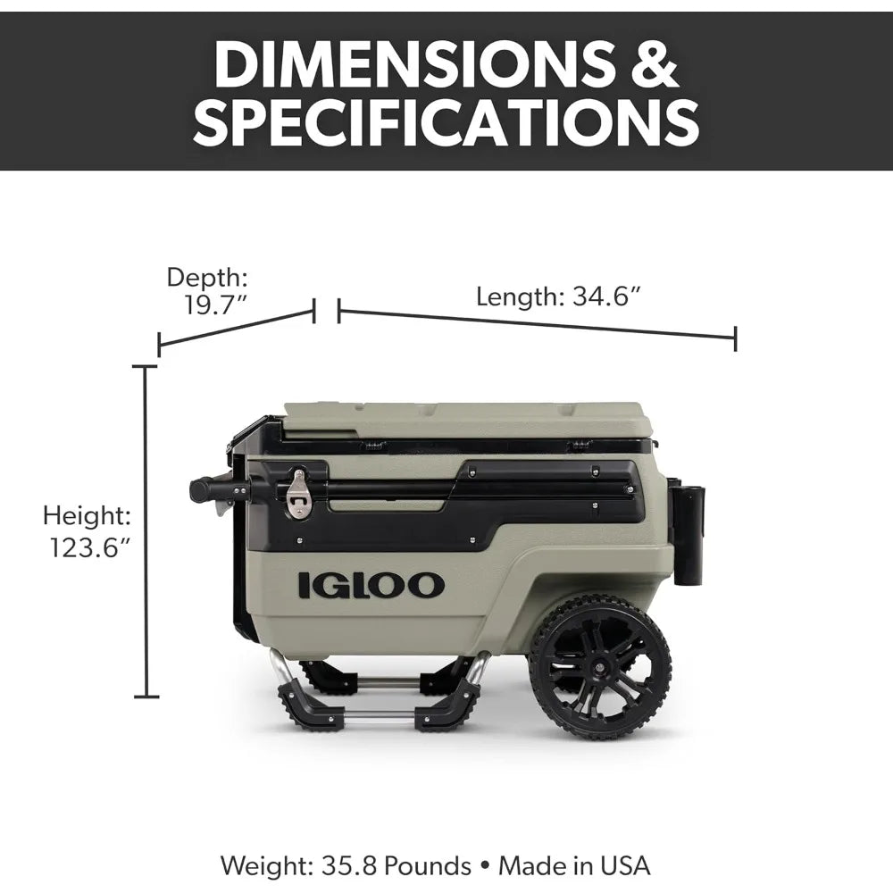 Trailmate Journey 70Qt Wheeled Cooler, Insulated Hard Shell Ice Chest Innovative design Unique features High quality |...