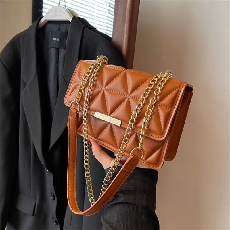 Fashion Chain Women'S Shoulder Bag, Chic Small Square Bag for Women, Luxury Quilted Handbag for Daily Travel, Shopping, Parties. - Kimlud