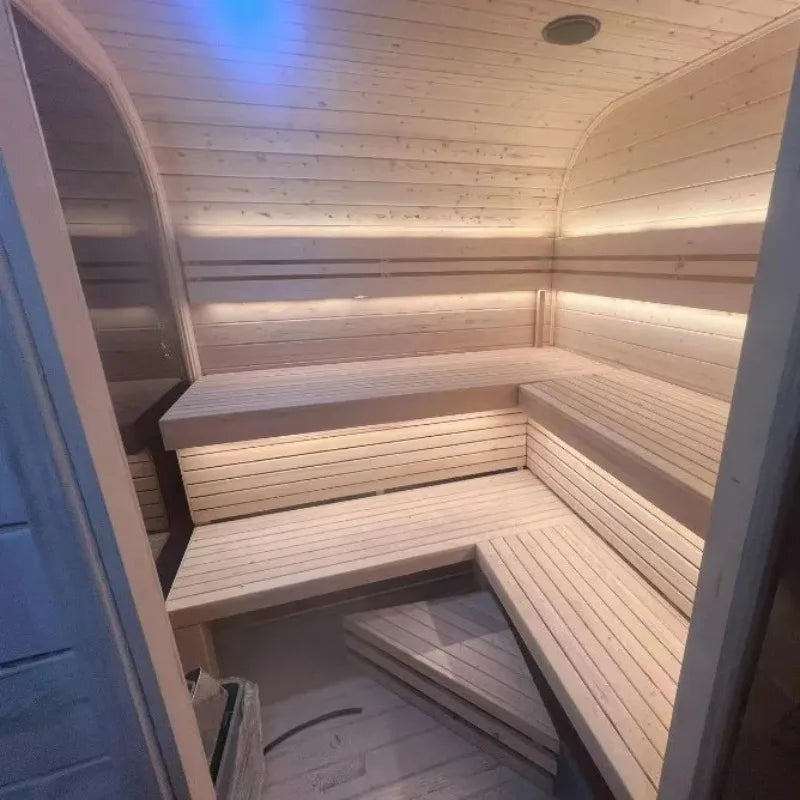Canadian red cedar cube outdoor sauna for home traditional wooden sauna - Kimlud