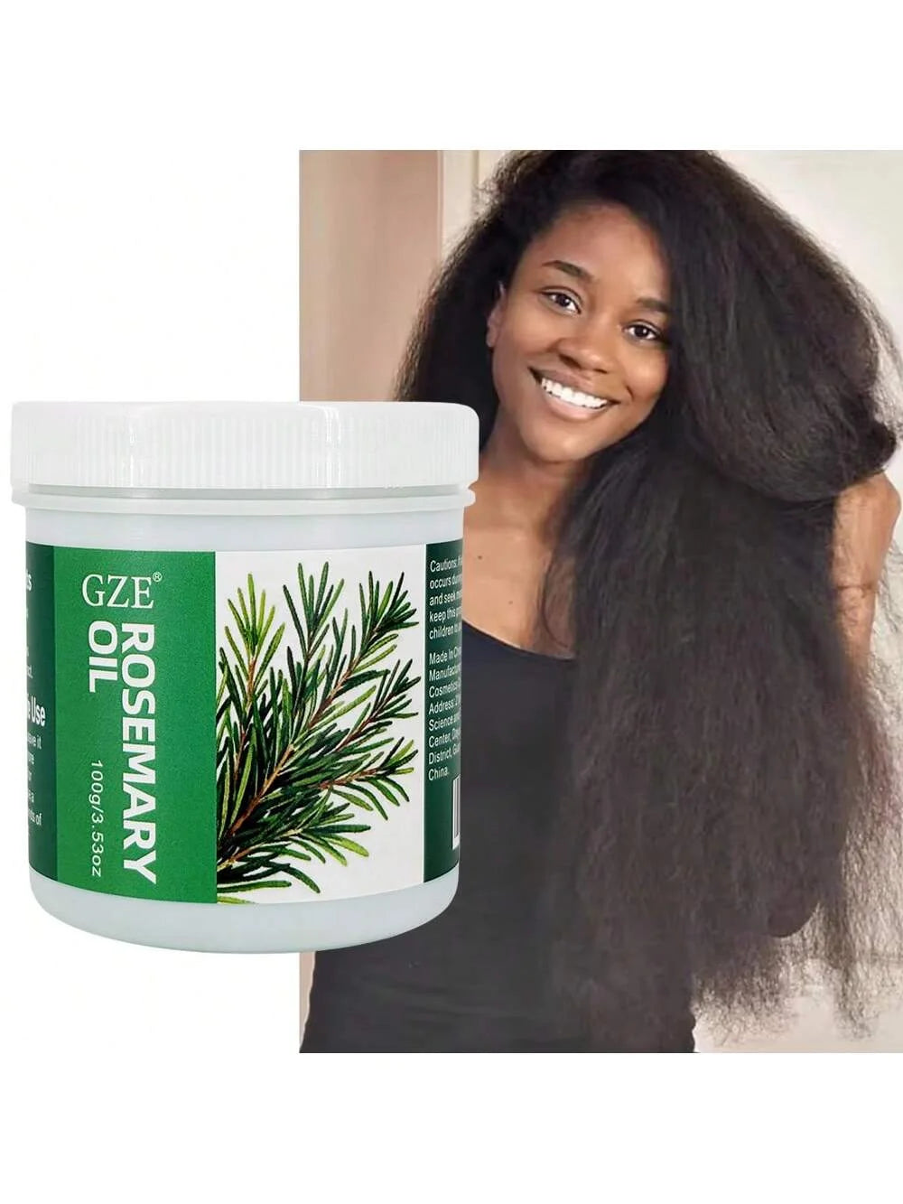 GZE 100% Pure Organic Rosemary Oil Long Lasting Lightweight Hair Essential Oil Moisturizing For Hair Strengthens And Scalp
