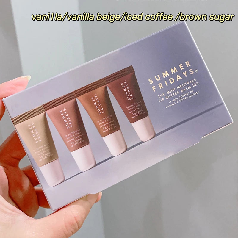 Summer Fridays Lip Balm Moisturizing Mirror Lip Gloss Lip Vanilla Pink Sugar Coffee Cake Smell Lipstick Transparent Oil Makeup