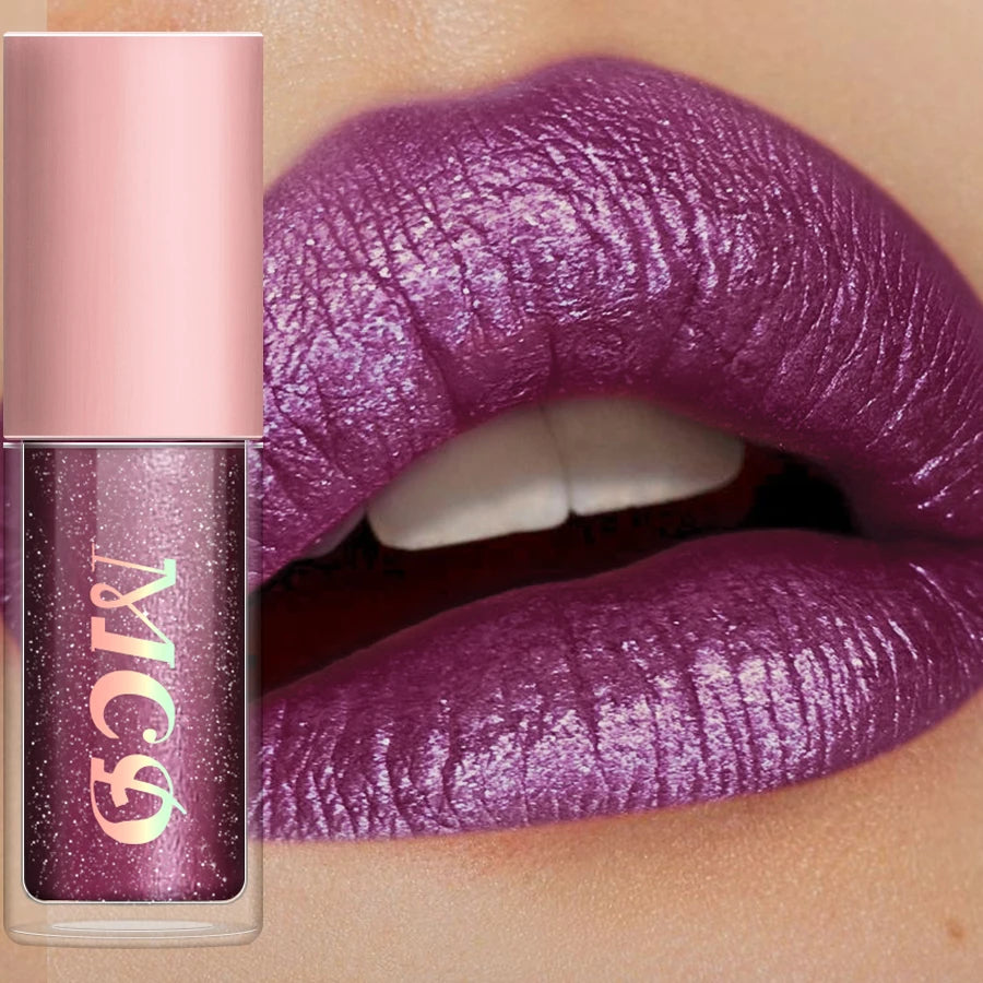 8 Colors Metallic Shimmer Lip Glaze Glitter Liquid Lipstick High Pigmented Lip tint Lip Gloss Korean Makeup Gifts Lip...