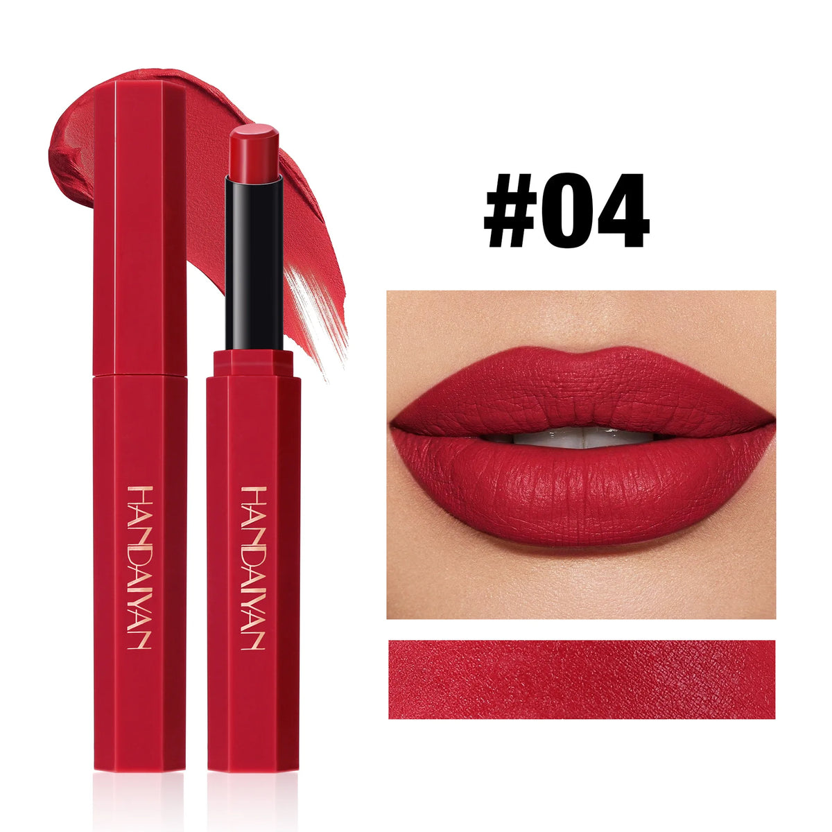 Red Matte Velvet Lipstick Waterproof Lasting Brown Lipstick Pencil Non Stick Cup Moisturize Lipstick Not Fading Sexy...