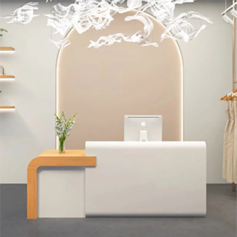 Shop Salon Reception Desks Long Hotel Welcome European Nail Reception Desks Aesthetic Restaurant Scrivania Lounge...