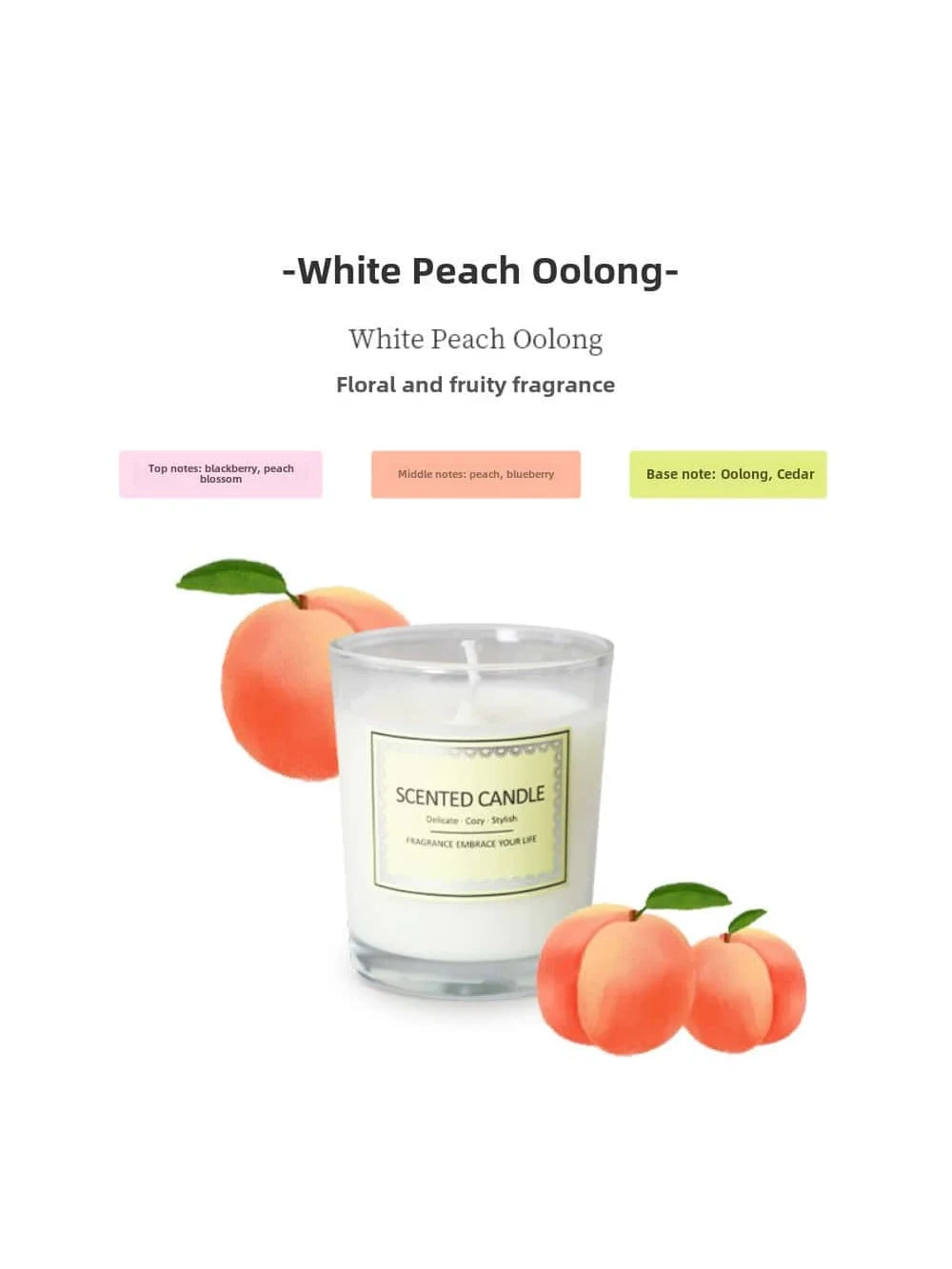 Candle Fragrance Atmosphere Companion Gift Hotel Clubhouse Smoke free Aromatherapy Candles
