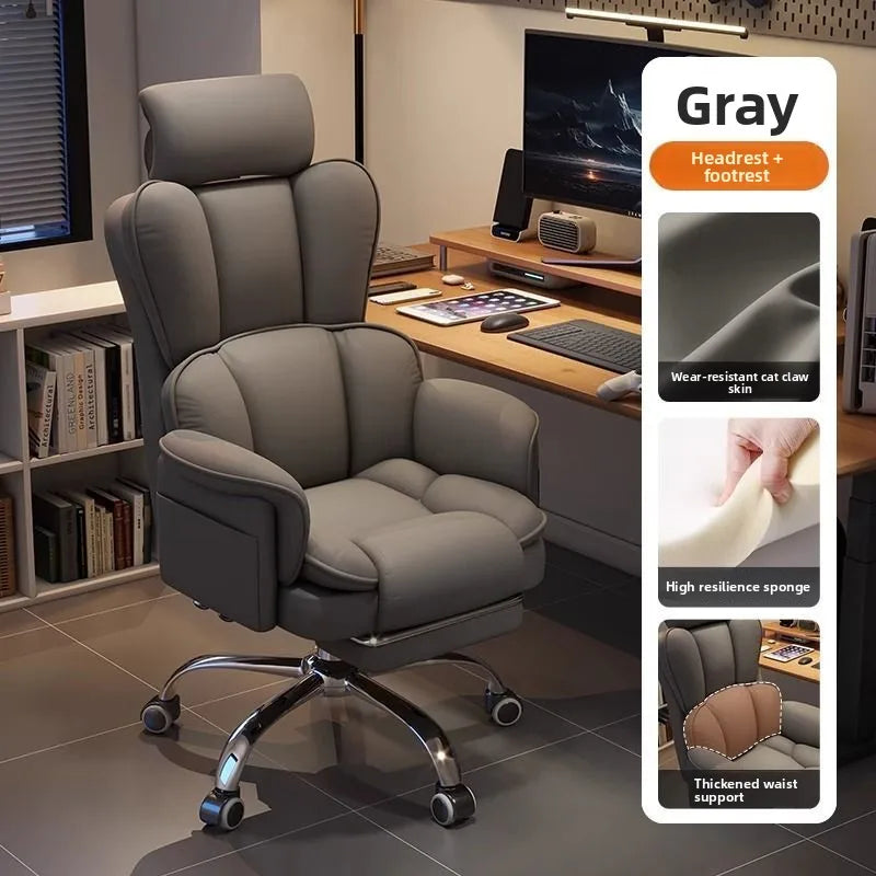 Computer Chair Home Bedroom, Office Chair Liftable, Desk, Chair, Comfortable Sedentary, E-sports, Leisure, Backrest...