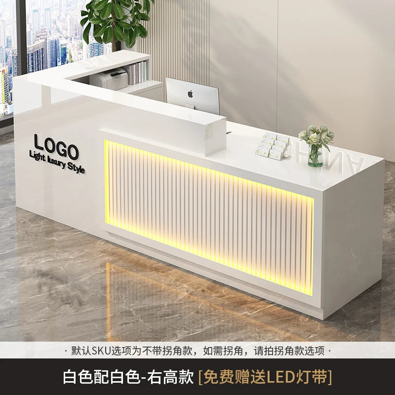 Simple Salon Luxury Reception Desk Decorations Custom Reception Desk Beauty Mostrador Recepción Commercial Office...