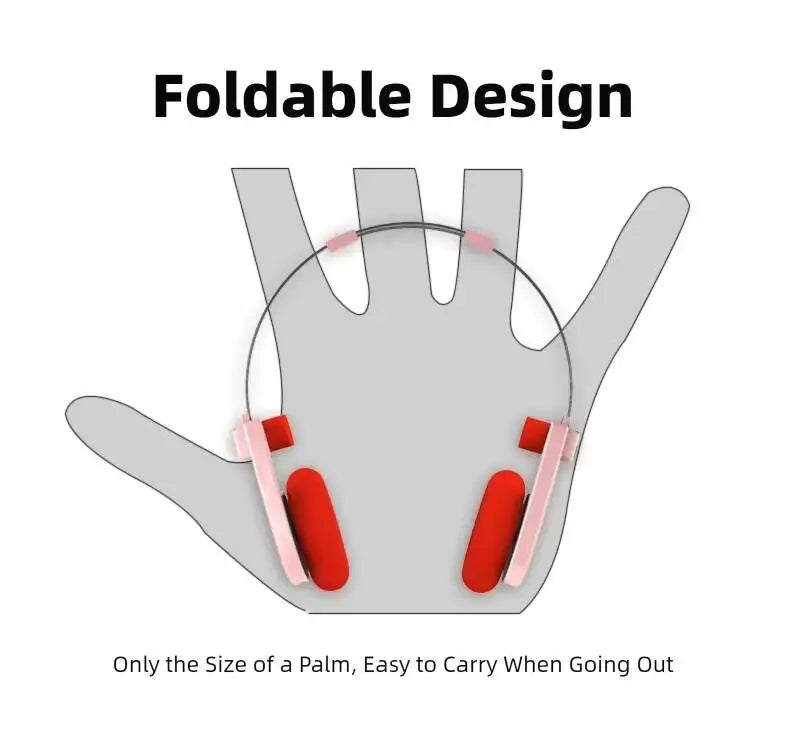 Foldable Portable Retro Style Wireless Headphones Bluetooth 5.3 HIFI Stereo Noise Reduction Long Battery Life Over-ear Earphones