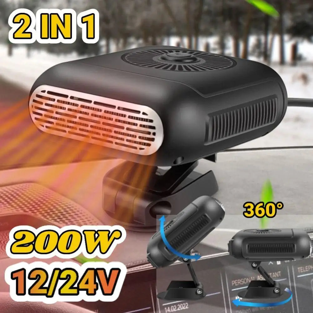 12v/24v Car Heater Fan For Car Front Windshield Defogging Demister Car Anti-Fog Heater Defroster Interior Accessories