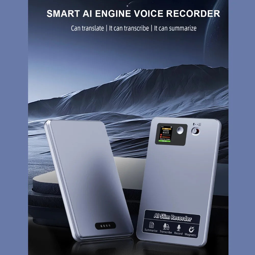 118 Languages 64GB Memory Audio Recorder 400ma Lectures Meeting AI Voice Recorder Device for Magnetic Attachment iPhone