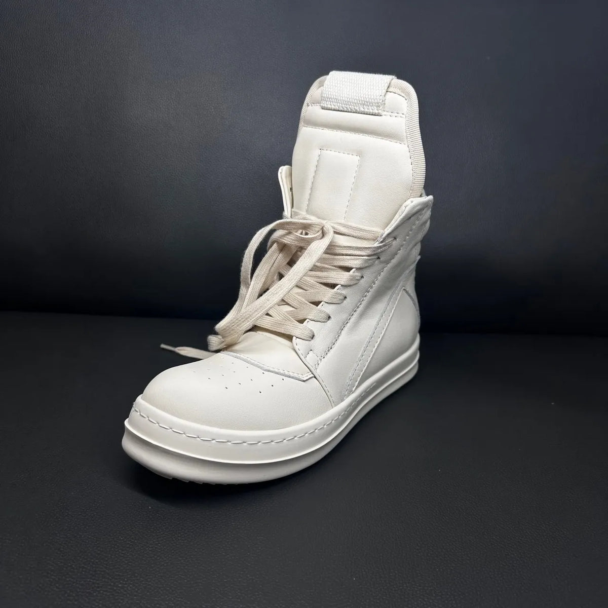 Classic Beige Leather High Top Shoe Retro Men Boots Sneaker ZIP Women Casual Shoes Lace Up Sneakers Luxury Gray Ankle Boot