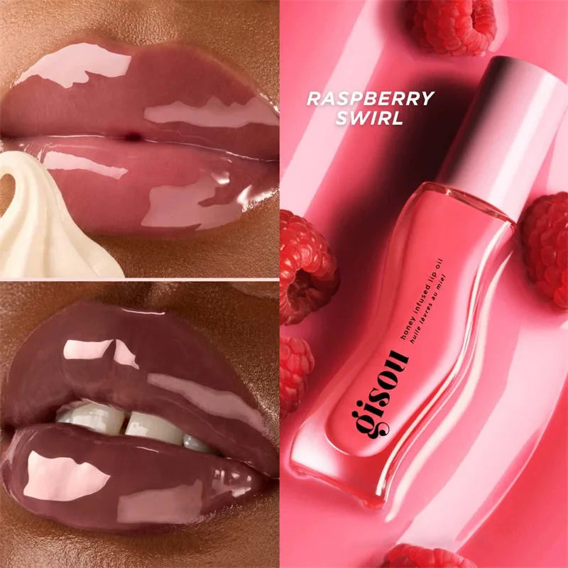 Gisou Moisturizing Glazed Plum Lip Balm Lip Oil Gloss Care Of The Lips Benetitnt For Lips Plumping Exfoliating Plumping...