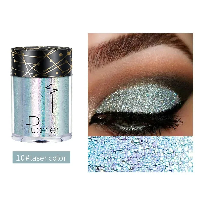 36 Colors Monochrome Eyeshadow Glitter Sequins High Gloss Face Body Glitter Pearlescent Easy-to-color Eye Shadow...