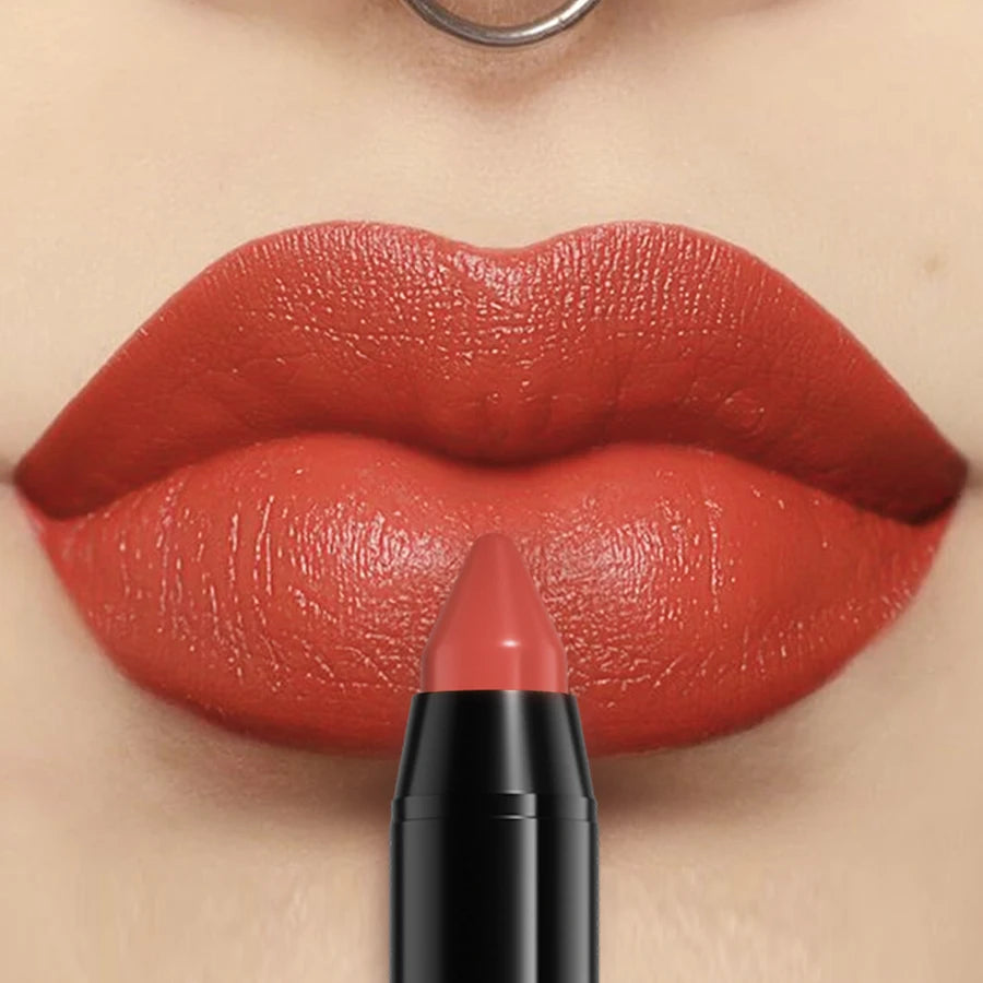 16 Color Nude Brown Lipliner Pen Waterproof Lipstick Sexy Red Matte Contour Lip Tint Lasting Lips Korean Makeup Product Lipgloss