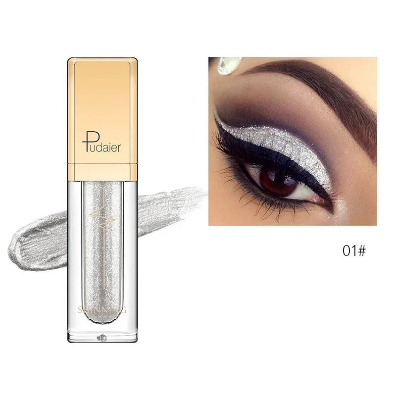 New Make Up Liquid Eyeshadow Waterproof Glitter Pigments Purple Gold Metalic Women Beauty Gel Eye Shadow Cream 18 Colors...