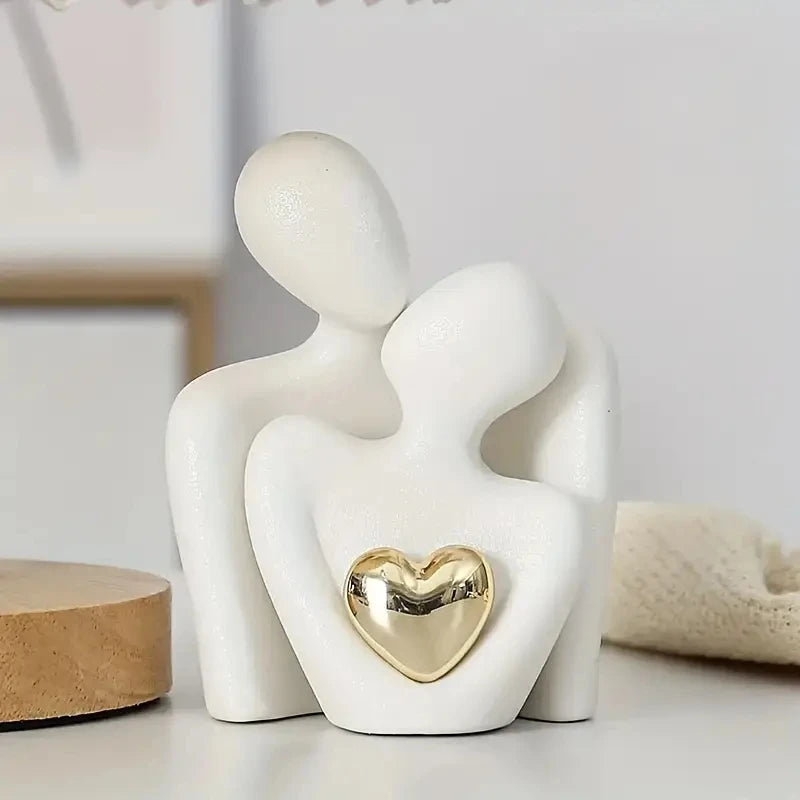 1Pc Romantic Love Embrace Statue Ornament Couple Set Bedroom Interior Decoration Valentine's Day Gift