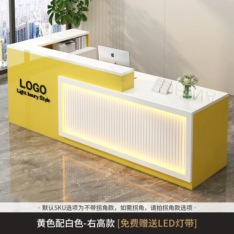 Simple Salon Luxury Reception Desk Decorations Custom Reception Desk Beauty Mostrador Recepción Commercial Office...