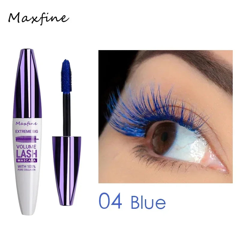 Colorful 5D Volume Mascara Lasting Styling Waterproof Quick Dry Blue Purple Curling Lengthen Long Eyelash Silk Extension...