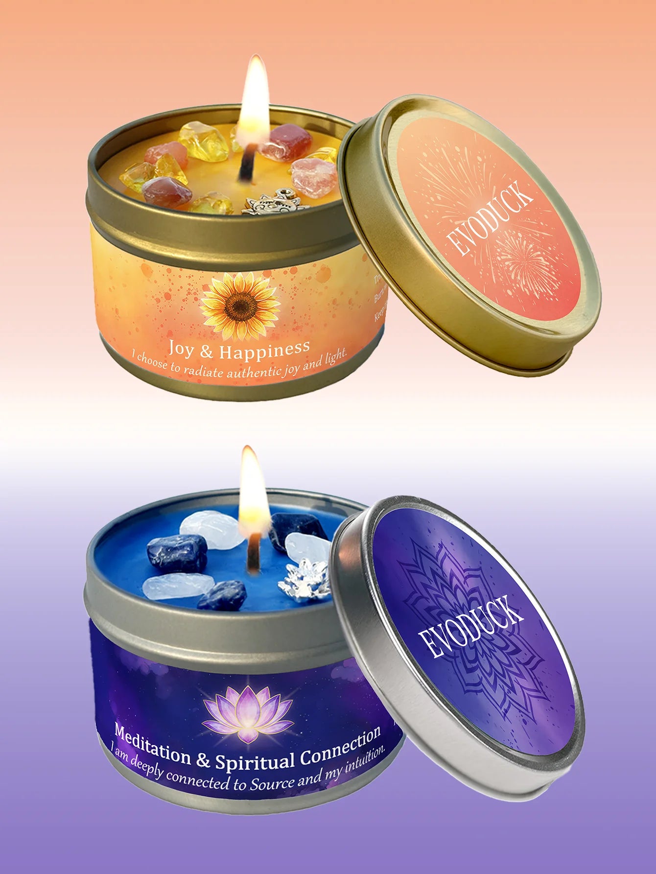 Scented Candles 3oz Law of Attraction Joy Happiness Manifestation Energy Boosting Christmas Home Decoration Candle Holders Gift