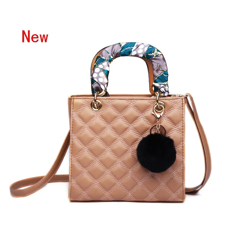 Diamond Stripe Women Handbag Female Luxury Designer Crossbody Bag High Quality Leather Shoulder Bag Clutch Purse Brand Tote Bags