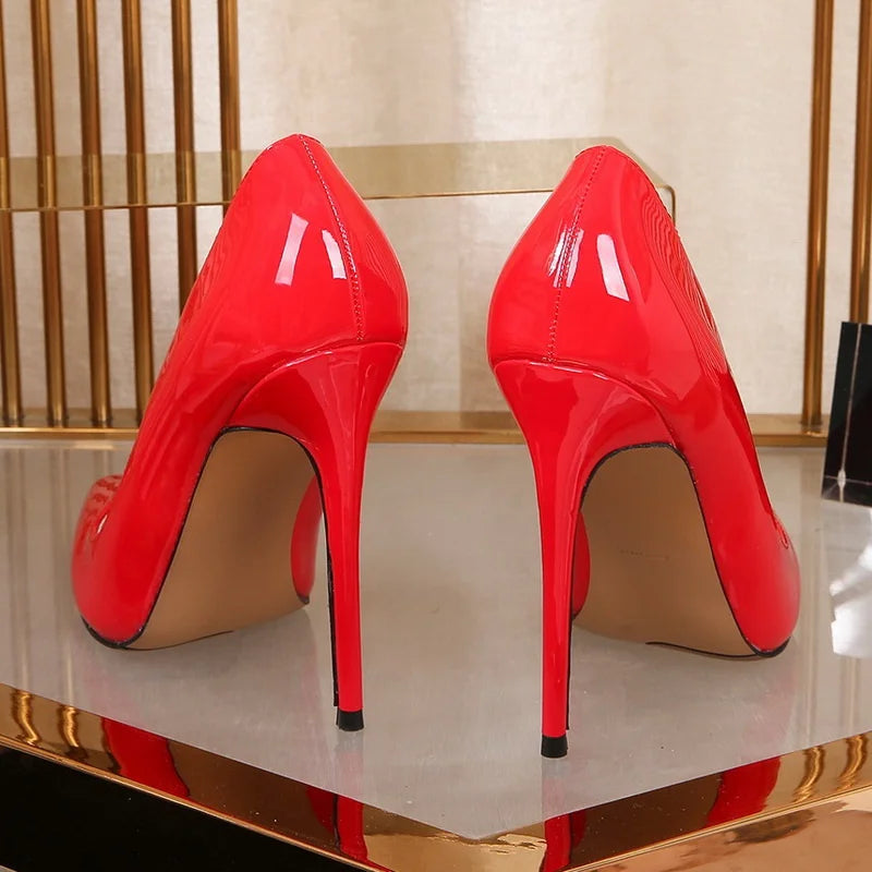 Women Pointed Toe High Thin Heel Shoes Outdoor Office Sweet Single Shoes Nightclub Party Banquet Wedding Host Model Heeled Pumps