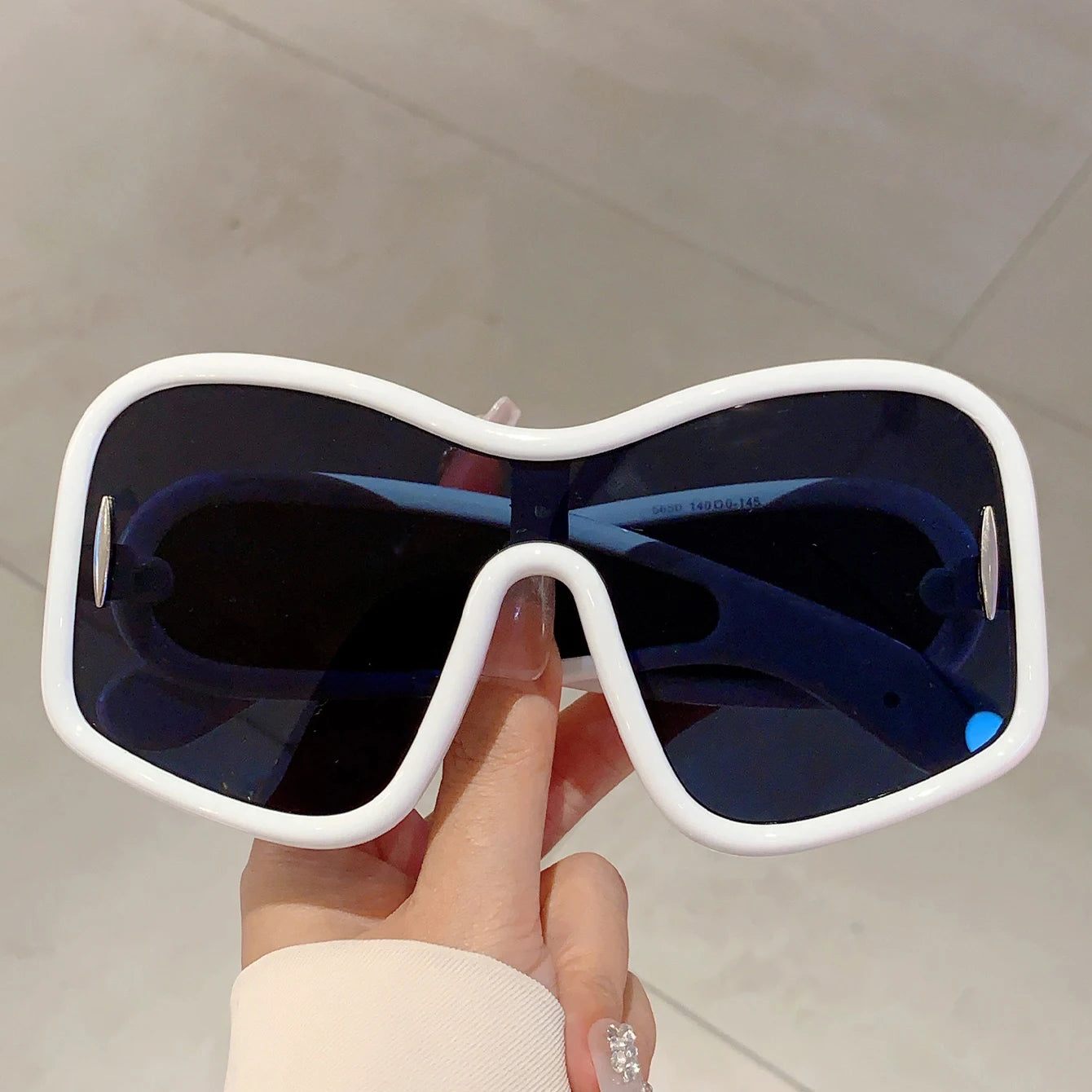 KAMMPT Trendy Square Designer Women's Shades Oversize Green Decoration Sunglasses Ins Brand Lady Sun Glasses for Driving Hiking - Kimlud