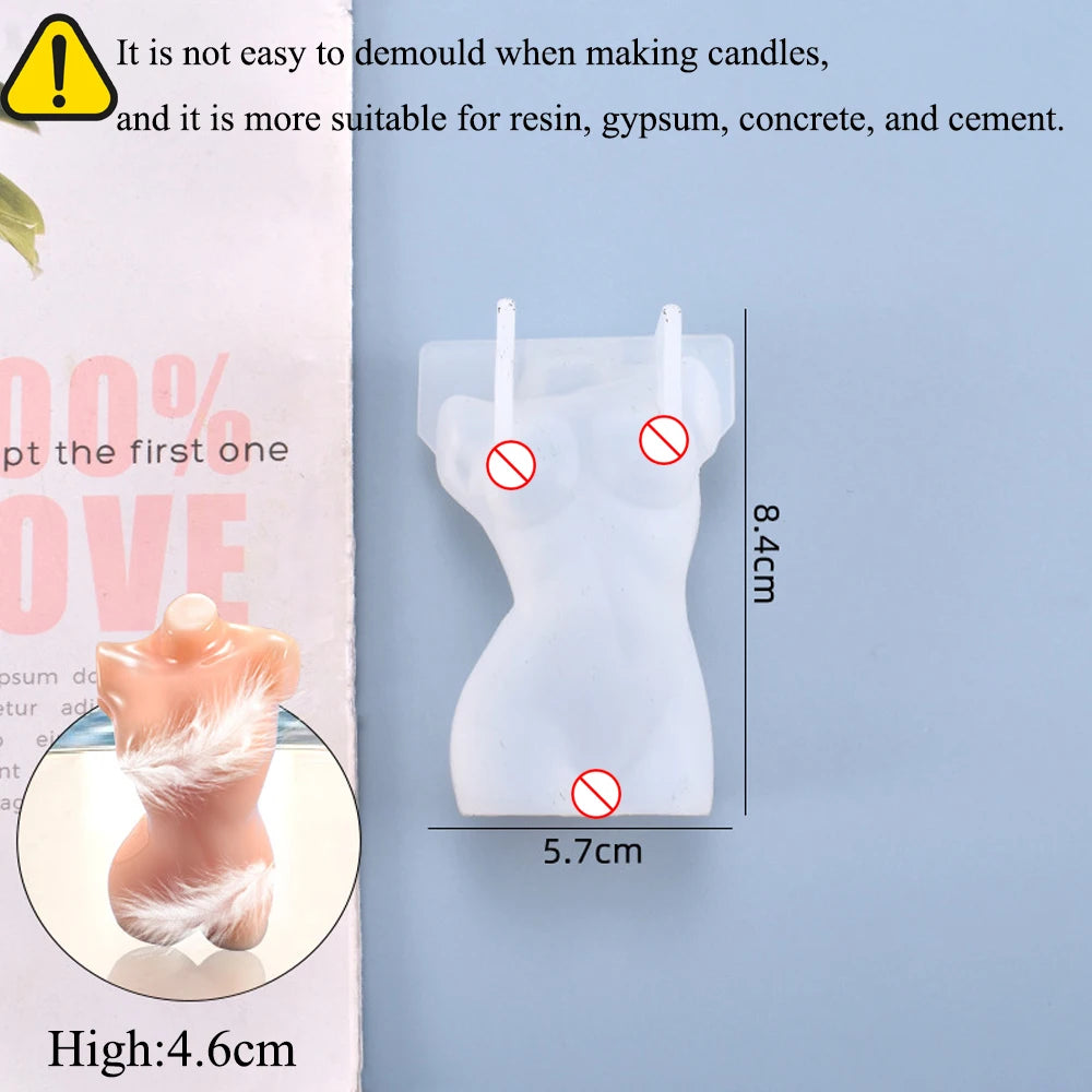 3D Body Silicone Candle Mold DIY Creative Men Women Human Plaster Epoxy Resin Aromath Soap Molds Art Craft Home Decoration