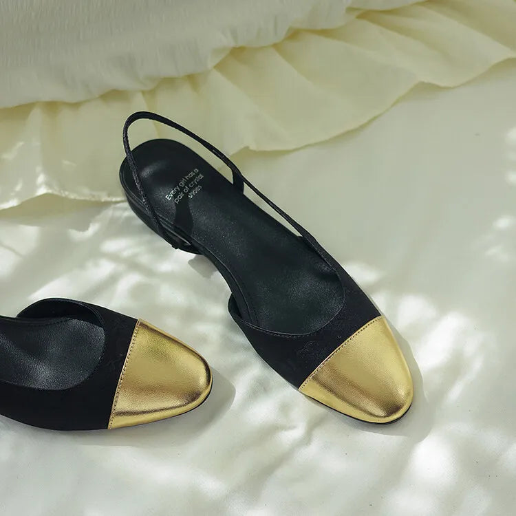 Pink Silk Shallow Women Flats Gold Leather Mixed Slingback Casual Sandals Embroidery Silver Lady Moccasins Femininos Zapatos