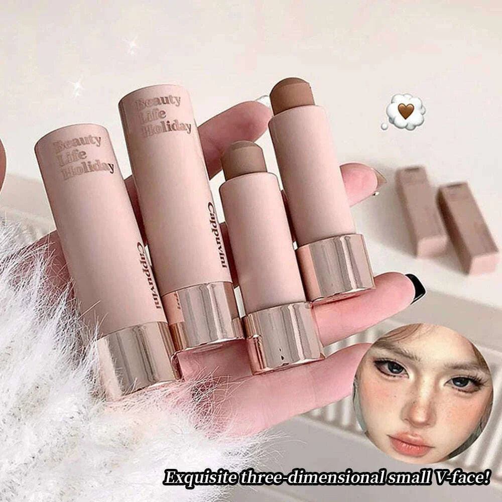 Cappuvini Moisturizing Silky Three-dimensional Contour Stick Natural Matte Single Color Suitable For Nose Shadow Makeup Contour
