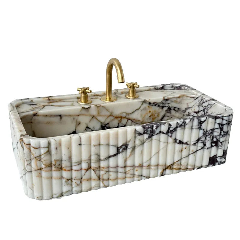 Vanity Corrosion/Heat-Resistant & Easy-Clean Natural Marble Bathroom Sink Luxury Countertop Basin For Home Custom Stone