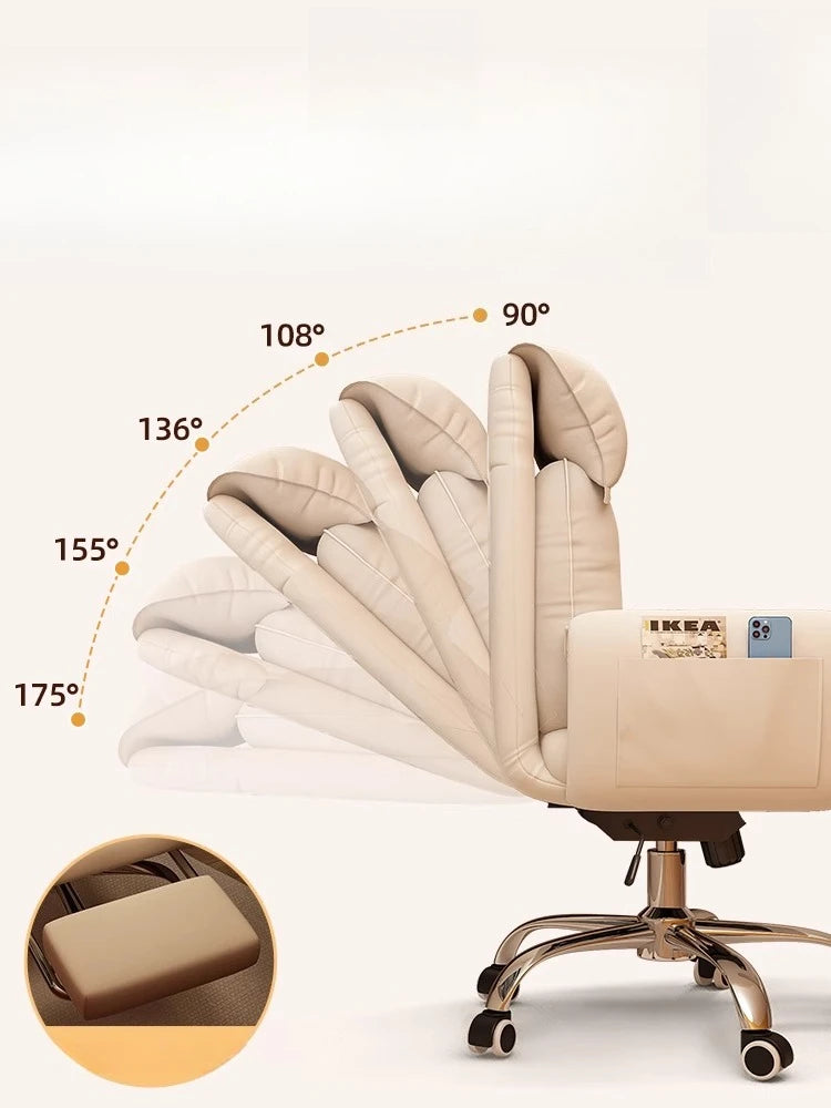 Computer Chair Office Backrest Lazy Sofa Chair Bedroom Reclining Seat Adjustable E-sports Chair Office Furniture with...