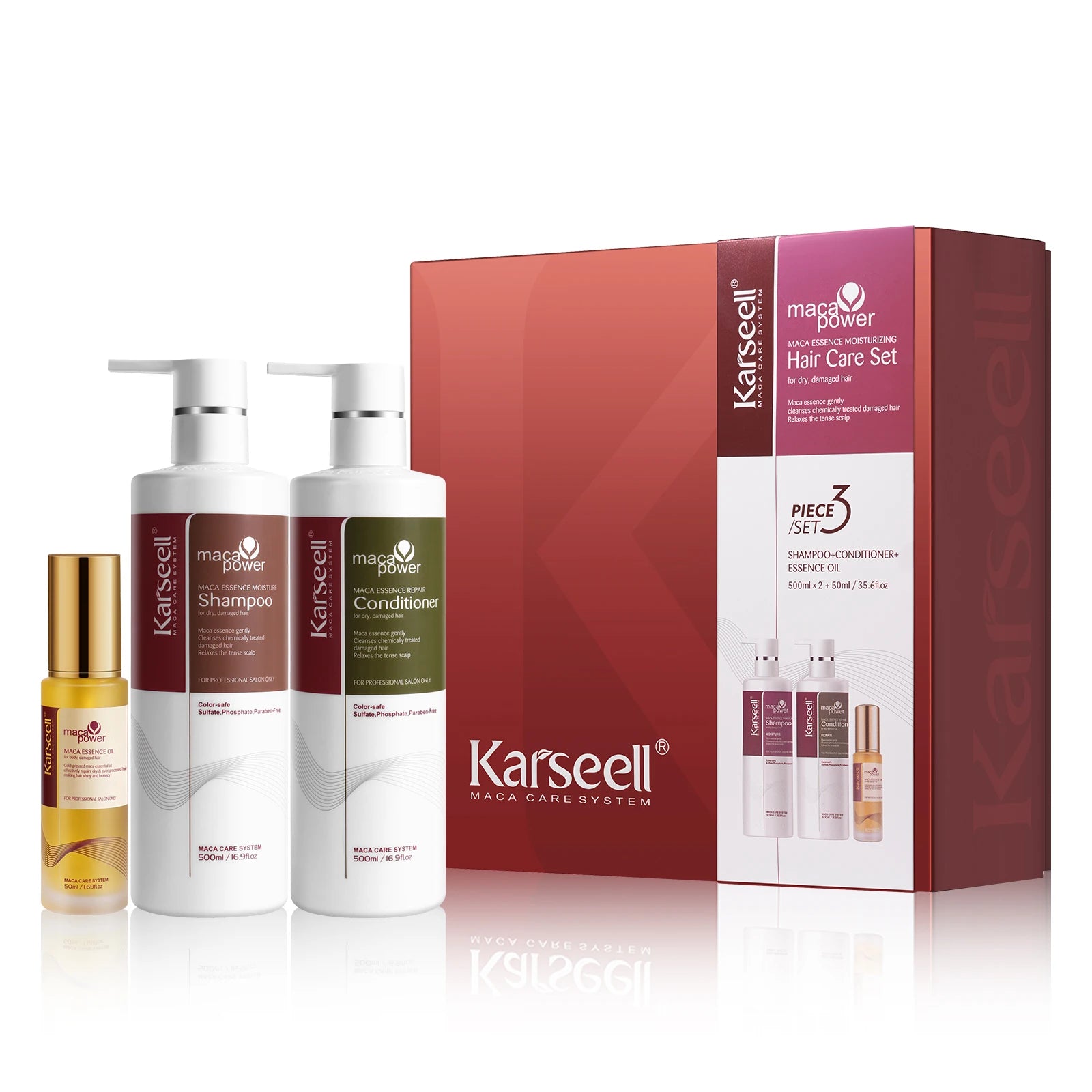 Karseell Collagen Cabello Argan Hair oil Shampoo and Conditioner Hair Care Product Series for Dry Damaged Hair All Hair...