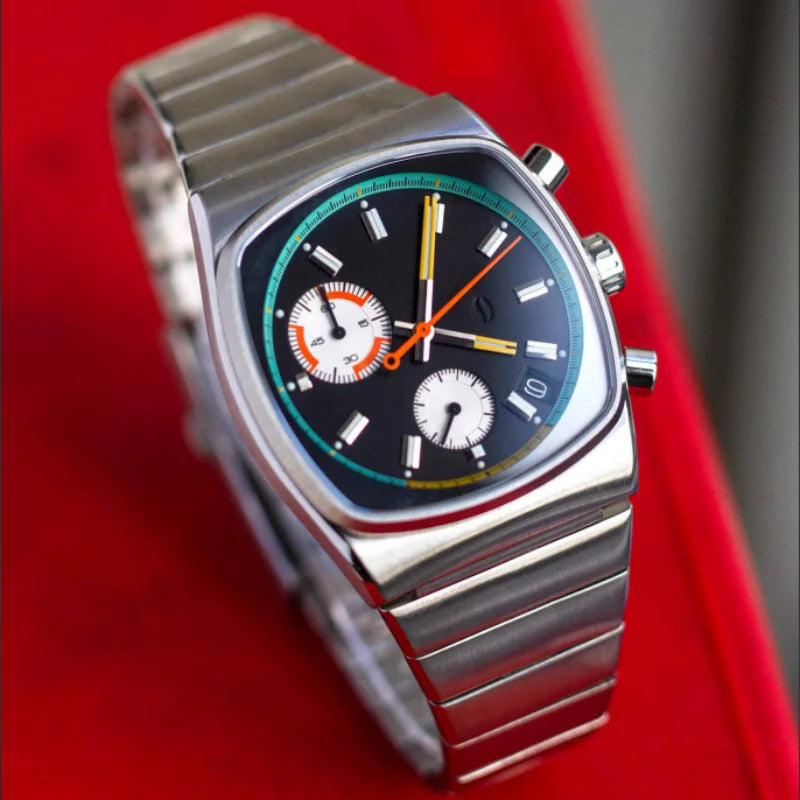 CILOA black square sports watch men's 2025 new brand authentic fashion stainless steel strap quartz watch light luxury...