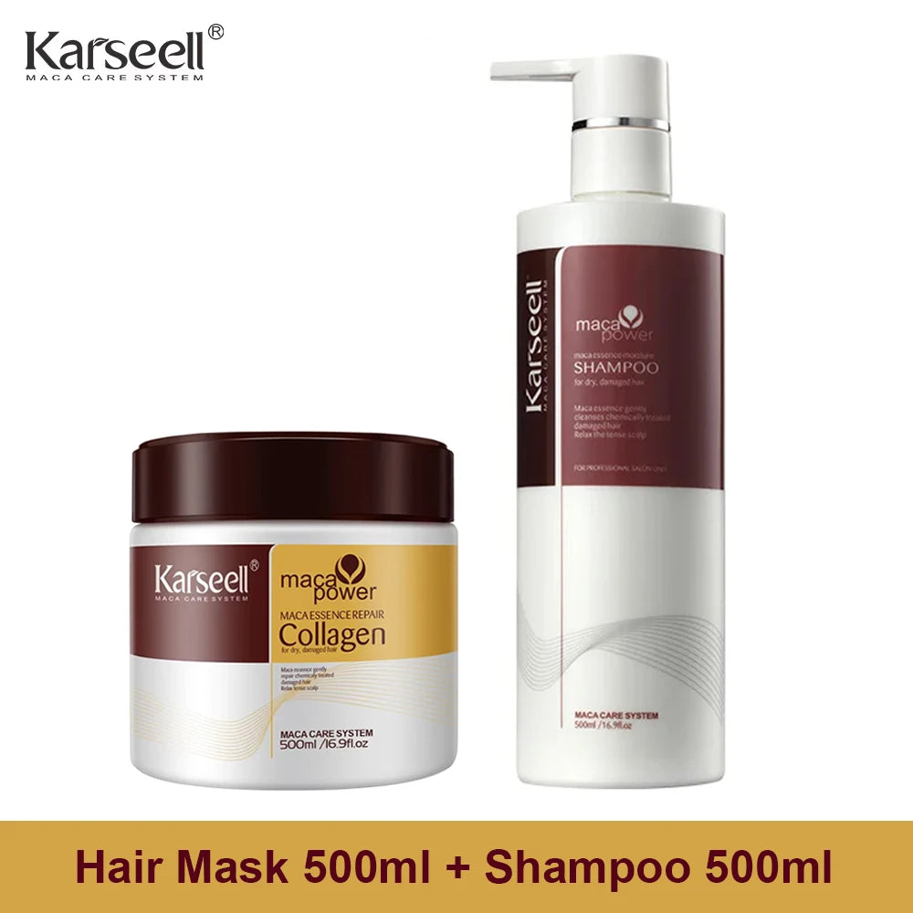 Karseell Collagen Cabello Argan Hair oil Shampoo and Conditioner Hair Care Product Series for Dry Damaged Hair All Hair...
