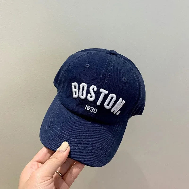 Solid Letter Kids Baseball Cap Embroidery Children Girls Boys Sun Hat Spring Summer Outdoor Adjustable Visor Baby Cap