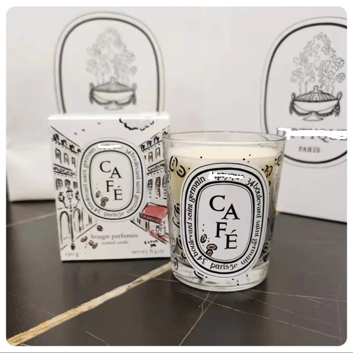 190g Aromatherapy Candle City Limited Edition Pure Natural Plant Essential Oil Scented Candle Cafe Chantilly Christmas...