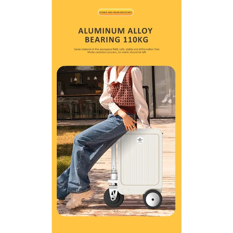 2025Aliotop High Quality Modern Smart Portable Manned Electric Riding Luggage Anti-Theft Waterproof Expandable Foldable...