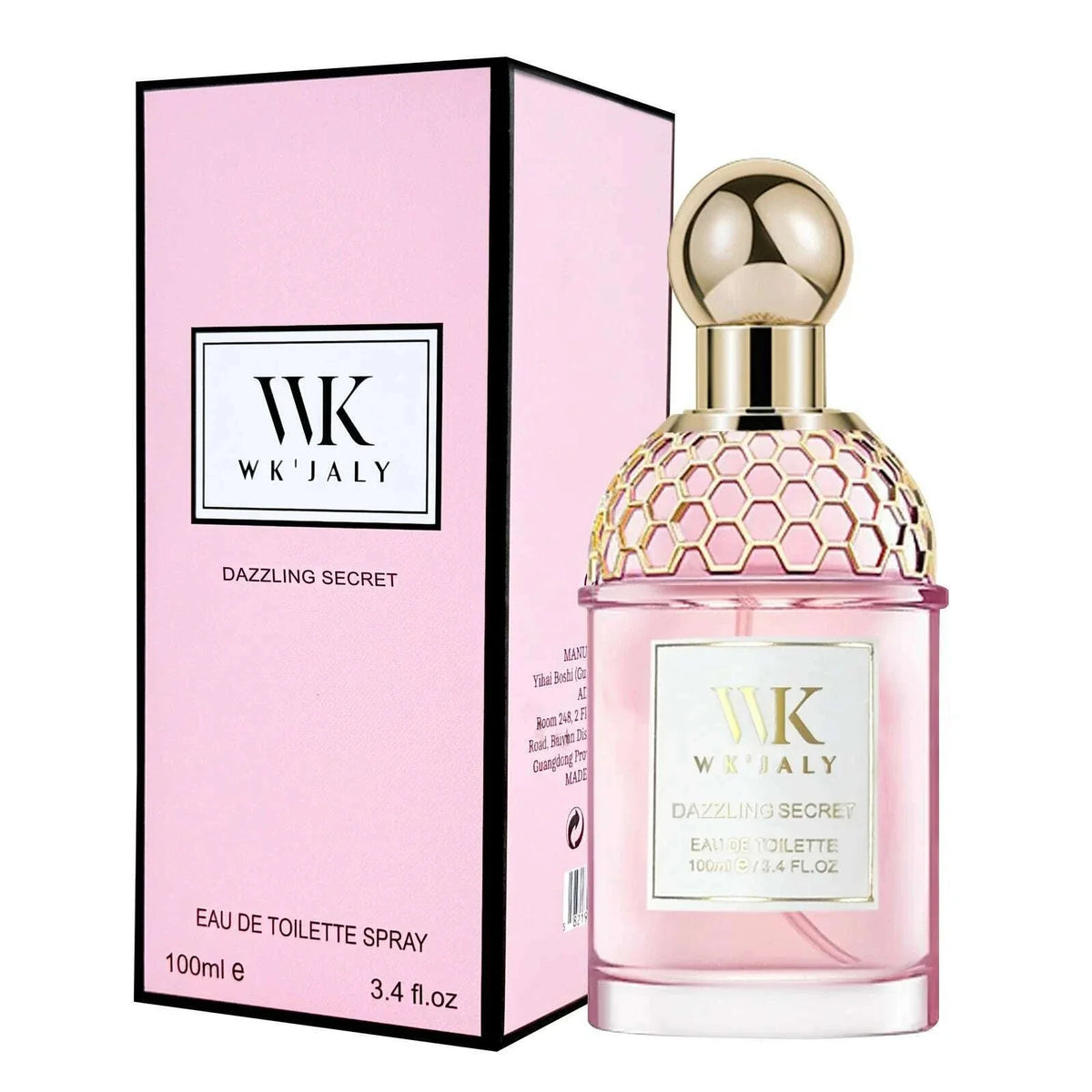 WK JALY Dazzling Secret Eau De Toilette Spray, With Notes of Vanilla , Musk, violet, woody, Long Lasting Fragrance,100ml/3.4 oz