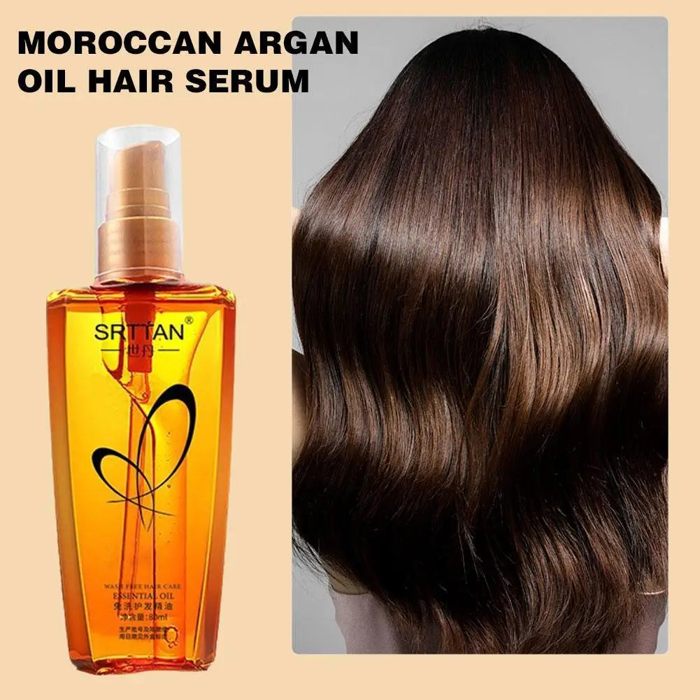 Moroccan Argan Oil Hair Serum Lightweight Hair Oil Mist For Split Ends, Frizzy Hair And Flyaways, Hair Oil Repair- Gloss...