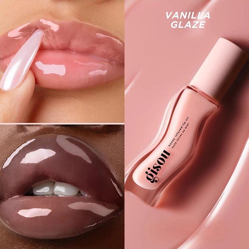 Gisou Moisturizing Glazed Plum Lip Balm Lip Oil Gloss Care Of The Lips Benetitnt For Lips Plumping Exfoliating Plumping...