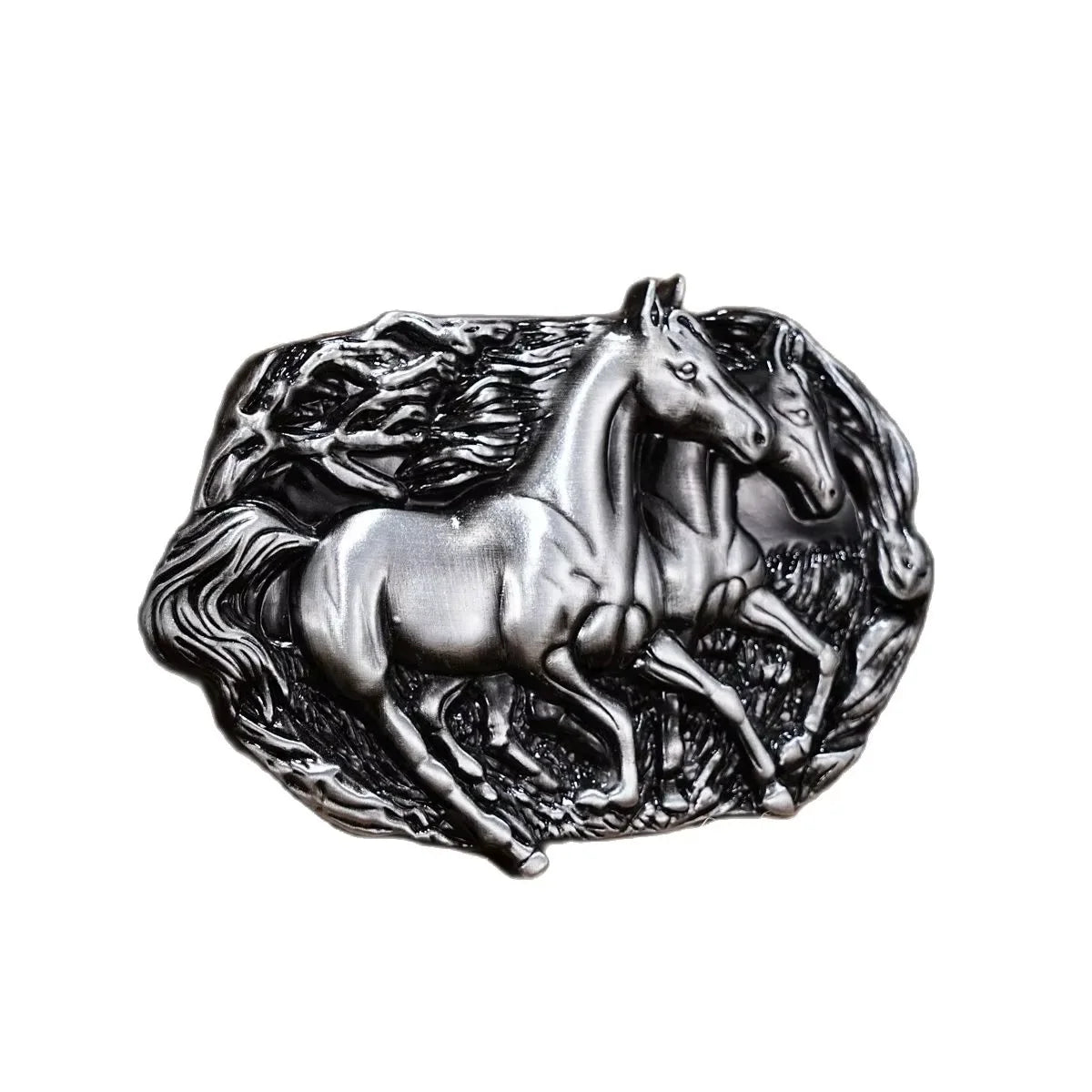 Western Belt Buckle Initial Vintage-Cowboy Rodeo Silver Large Belt Buckle for Men Women | Kimlud Mid Range Western