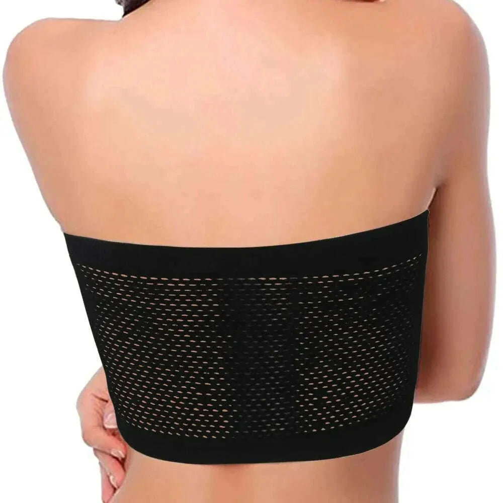 Women Breathable Mesh Tube Bra No breast pads